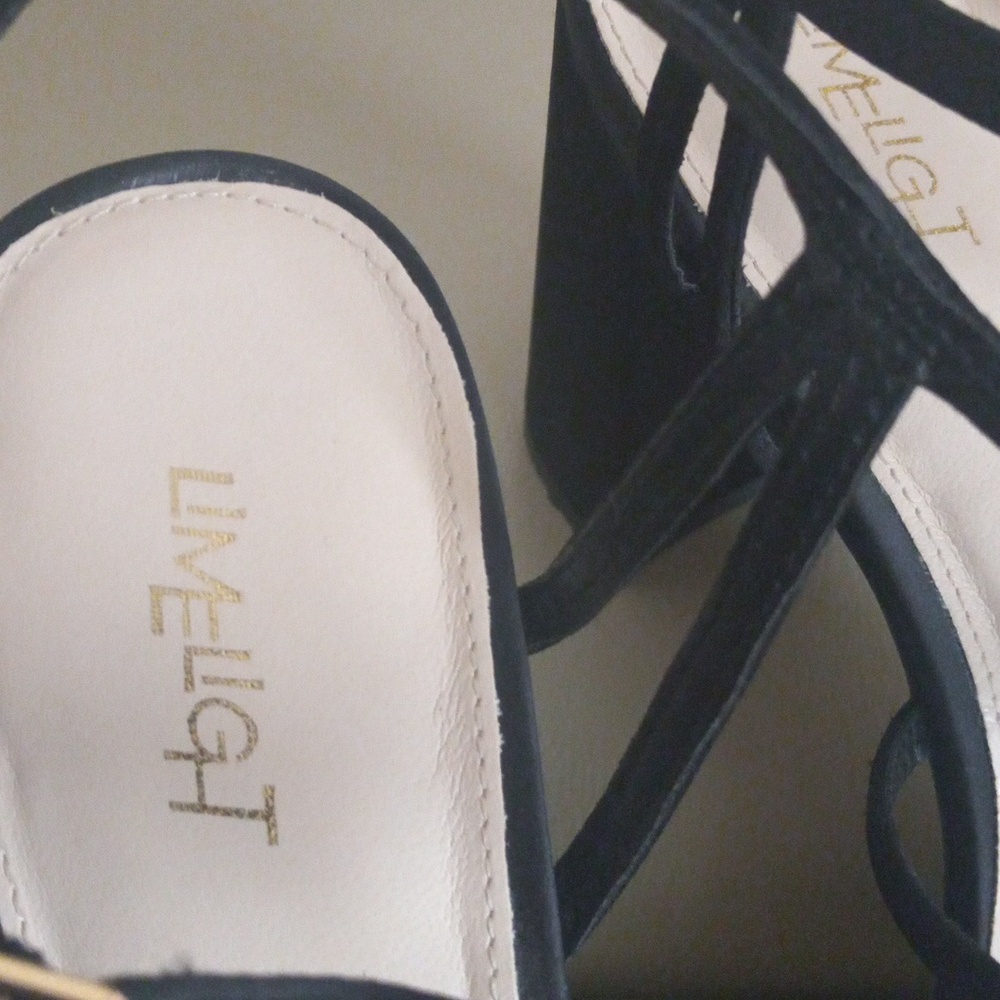 Limelight Black Bow Strappy Block Heel Sandals Size 11 - Picture 8 of 16